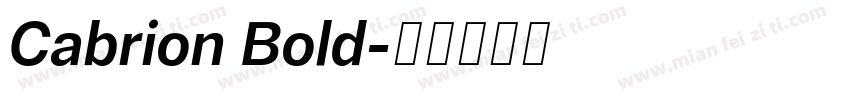 Cabrion Bold字体转换